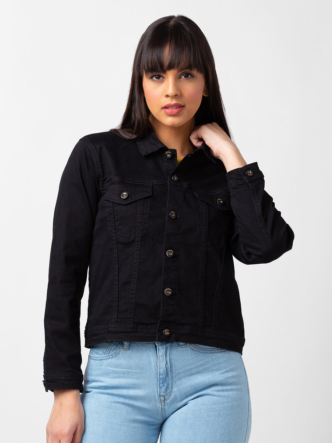 KOTTY Full Sleeve Solid Women Denim Jacket - Buy KOTTY Full Sleeve Solid Women  Denim Jacket Online at Best Prices in India | Flipkart.com